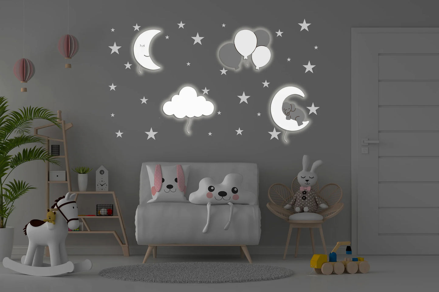 LittleOnes Night children's wall-mounted night light composition