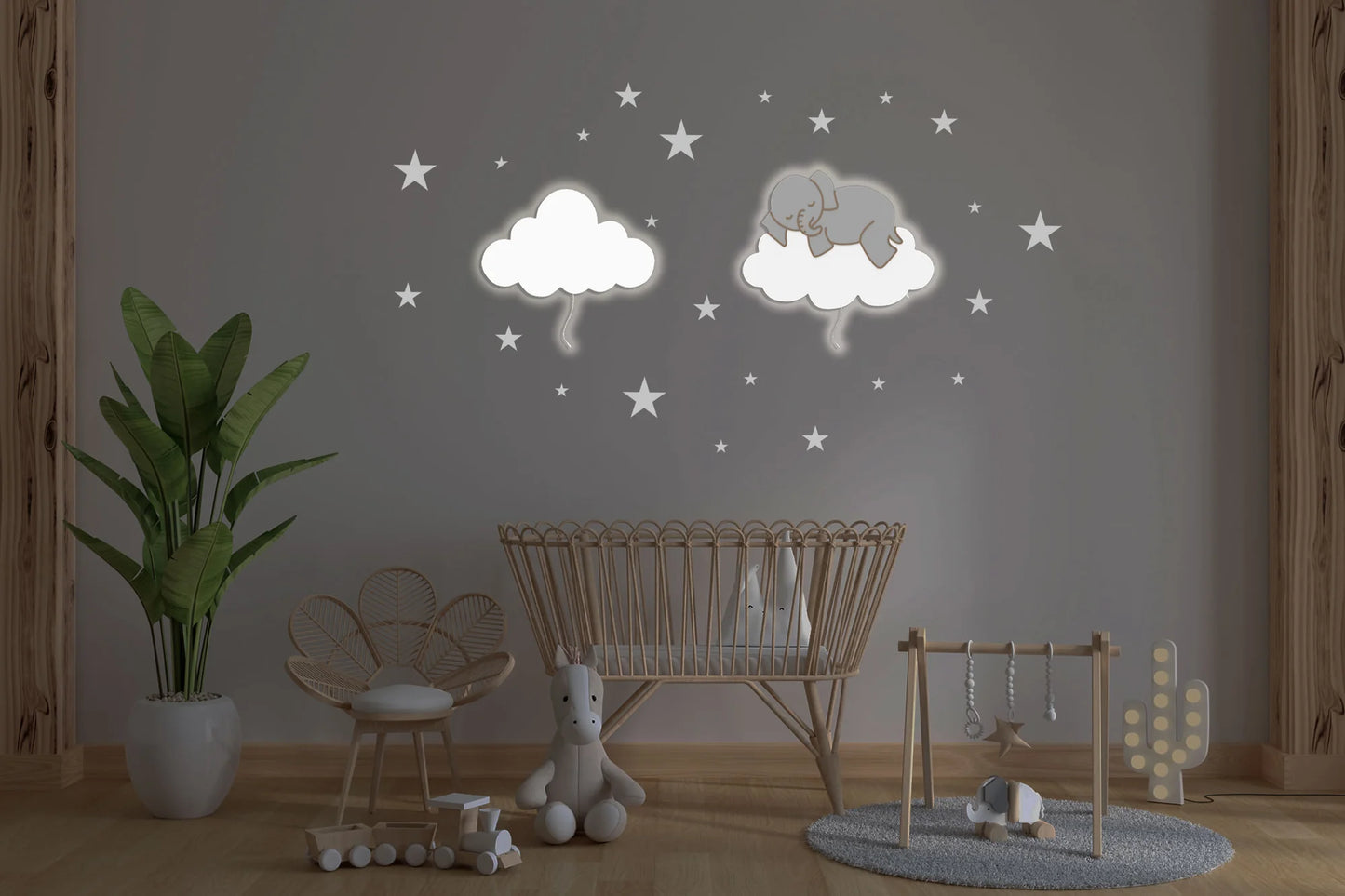 LittleOnes Comfy children's wall-mounted nightlight composition