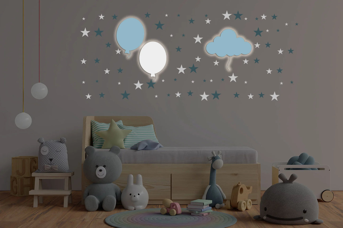 LittleOnes Dream children's wall-mounted night light composition