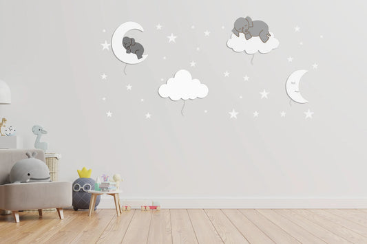 LittleOnes Horizon children's wall-mounted nightlight composition