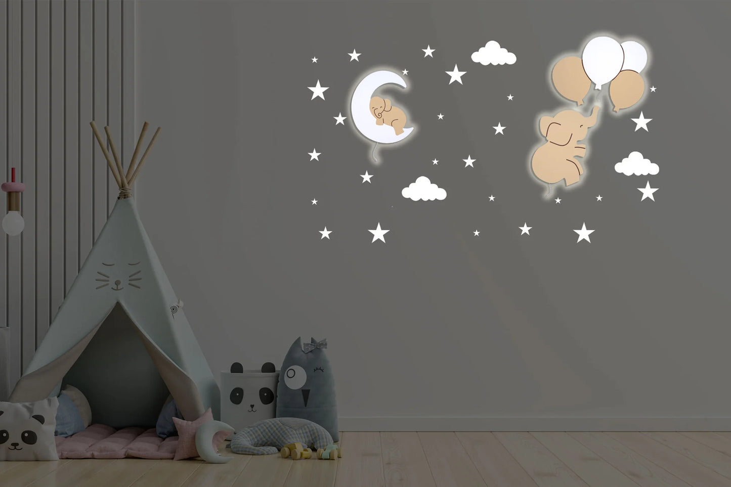 LittleOnes Canva children's night light composition