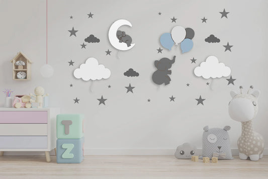 LittleOnes Moonlight children's wall-mounted nightlight composition